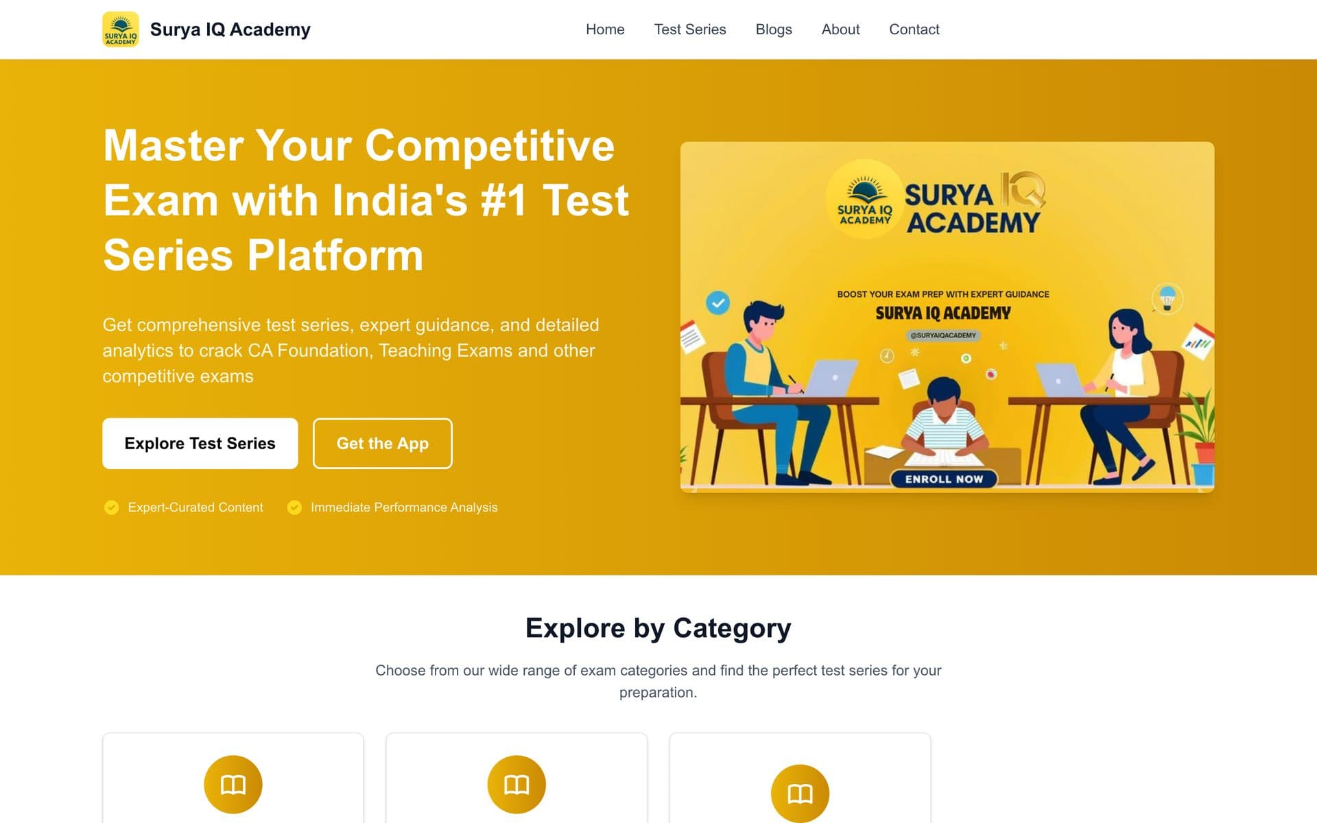 Surya IQ Academy live product
